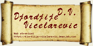 Đorđije Vicelarević vizit kartica